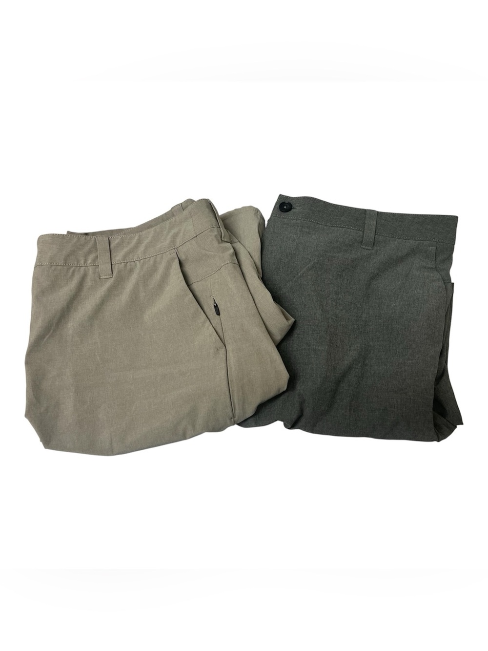 Vuori Men's Lot Of 2 Aim Shorts SZ 38 Gray & Beige Inseam 8" Dress Casual